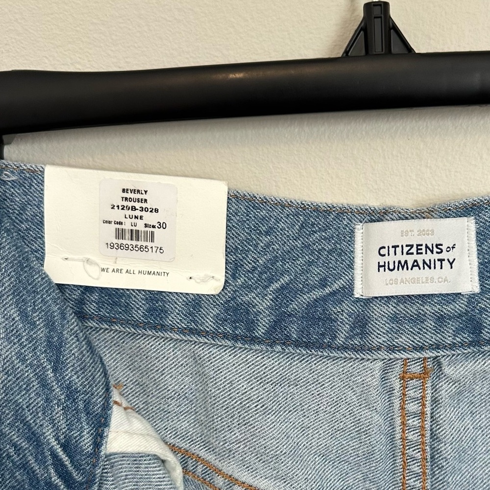 Citizens of Humanity Beverly Jeans Size 30 Wide Leg Denim High Rise NWT - Picture 5 of 15